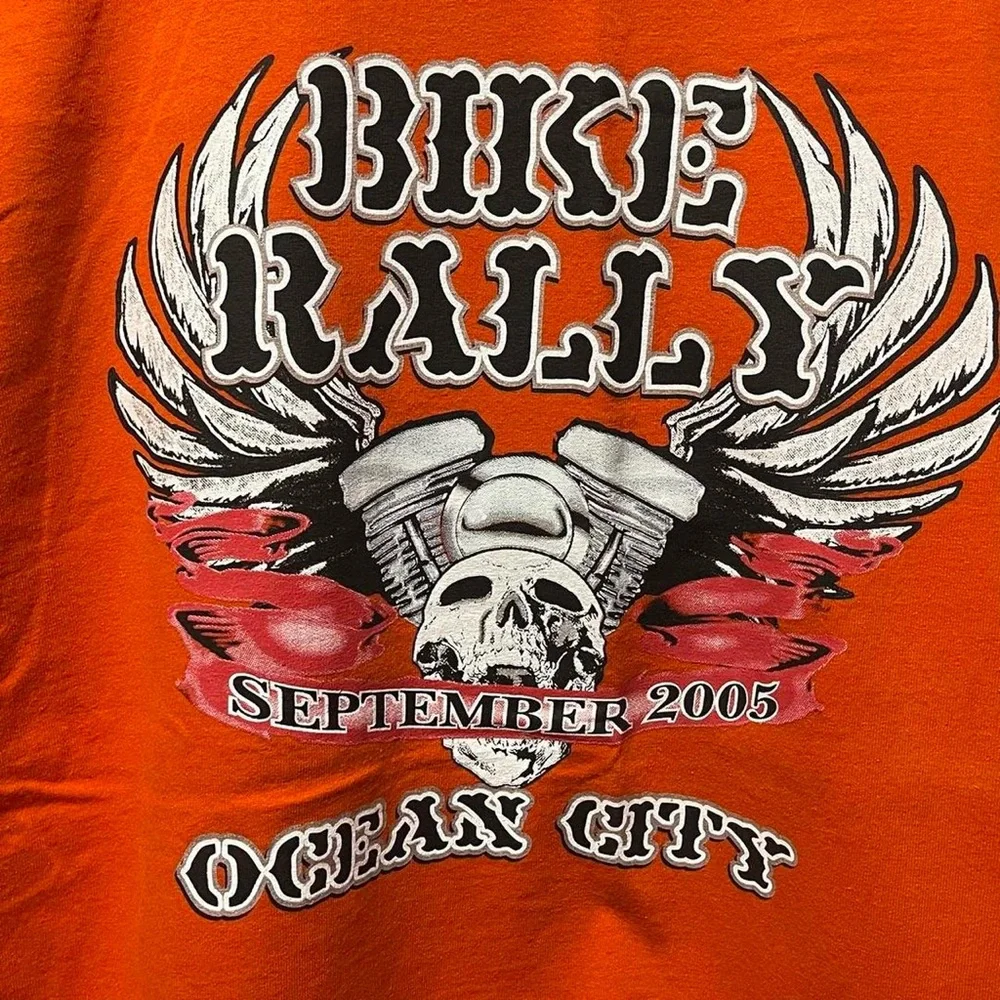 2005 Bike Rally ocean city Motorcycle bike week Front graphic Crewneck T-Shirt